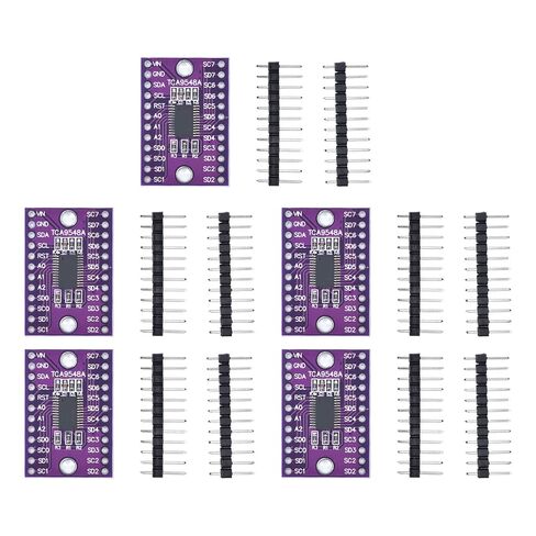 وحدة TCA9548A، معدد إرسال 8 قنوات I2C 5 مجموعات، من 1 إلى 8 قنوات DIY، متوافق مع 3 فولت و5 فولت، جهد الإمداد: 1.65 فولت إلى 5.5 فولت in Kuwait