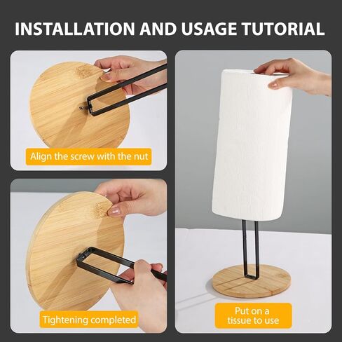 Paper Towel Dispenser Compatible with Bounty, Countertop Paper Towel Holder for Bounty Hand Towels, Easy One-Handed Design for Roll Dispenser Stand, for Kitchen Bathroom in Saudi Arabia