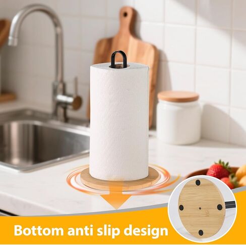 Paper Towel Dispenser Compatible with Bounty, Countertop Paper Towel Holder for Bounty Hand Towels, Easy One-Handed Design for Roll Dispenser Stand, for Kitchen Bathroom in Saudi Arabia