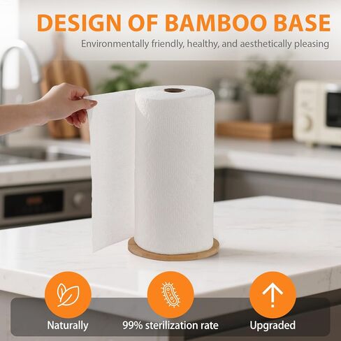Paper Towel Dispenser Compatible with Bounty, Countertop Paper Towel Holder for Bounty Hand Towels, Easy One-Handed Design for Roll Dispenser Stand, for Kitchen Bathroom in Saudi Arabia