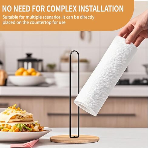 Paper Towel Dispenser Compatible with Bounty, Countertop Paper Towel Holder for Bounty Hand Towels, Easy One-Handed Design for Roll Dispenser Stand, for Kitchen Bathroom in Saudi Arabia