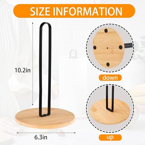 Paper Towel Dispenser Compatible with Bounty, Countertop Paper Towel Holder for Bounty Hand Towels, Easy One-Handed Design for Roll Dispenser Stand, for Kitchen Bathroom in Saudi Arabia