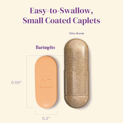 BariMelts HMB Muscle Shield for GLP-1 Users and Bariatric Patients - HMB Supplements with Vitamin D3 & Ubiquisome® Phytosome™ Supports Muscle Recovery - 90 Smooth-Coated Caplets in Kuwait