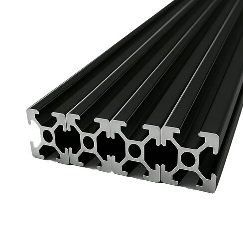 1010 Aluminum Extrusion T-Slot 1220mm Black 4 Pack European Standard 10x10 Extruded Aluminum T-Slotted 10 Series Aluminum Profile in Kuwait
