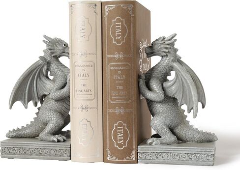 Dragon تمثال Decorative Bookends للأرفف ، Dragon Dragon Statue Dragon Decoration ، Fantasy Dragon Fusurine Gifts in Kuwait