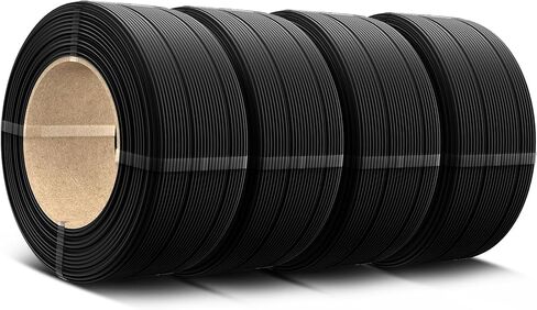 SUNLU Refill PETG Filament 1.75mm, 3D Printer Filament, Suitable for Bambu Lab and SUNLU Reusable Spools, Dimensional Accuracy +/- 0.02 mm, 1kg per Spool, 4 Pack, Black in Saudi Arabia