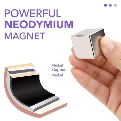 DIYMAG 25x25x25mm Super Strong Neodymium Block Magnet Permanent Magnetic Disc Powerful Rare Earth Magnets for Fridge Kitchen DIY Craft and Office Science Pack of 2 in Saudi Arabia