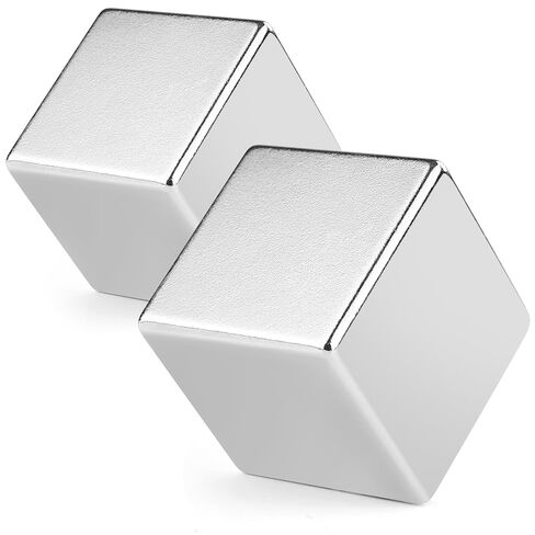 DIYMAG 25x25x25mm Super Strong Neodymium Block Magnet Permanent Magnetic Disc Powerful Rare Earth Magnets for Fridge Kitchen DIY Craft and Office Science Pack of 2 in Saudi Arabia