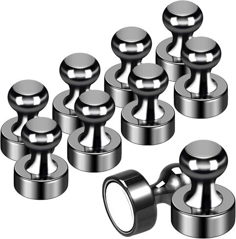 20Pack Strong Magnets for Refrigerator Neodymium Fridge Magnets Adult Magnets for Dry Erase Board Lockers Whiteboard Kitchen Home Office Classroom Black in Saudi Arabia