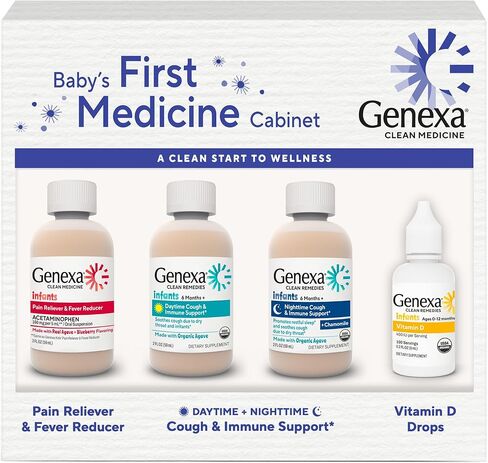 Genexa الرضع السعال ودعم المناعة - 2 أوقية سائلة شراب السعال للأطفال الرضع 6 أشهر + | يساعد في تخفيف السعال ويدعم صحة المناعة | مصنوع نظيفًا باستخدام الصبار العضوي والزنك in Kuwait