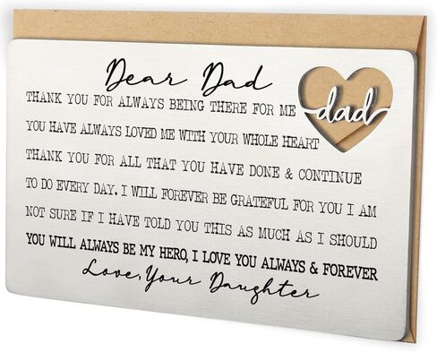 Wallet Card Gift for My Stepdad Stepfather, Bonus Step Dad Gift from Daughter Son,Thank You Bonus Dad Metal Wallet Card Insert for Birthday Christmas Fathers Day Wedding Deployment Gifts in Saudi Arabia
