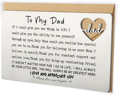 Wallet Card Gift for My Stepdad Stepfather, Bonus Step Dad Gift from Daughter Son,Thank You Bonus Dad Metal Wallet Card Insert for Birthday Christmas Fathers Day Wedding Deployment Gifts in Saudi Arabia