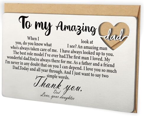 Wallet Card Gift for My Stepdad Stepfather, Bonus Step Dad Gift from Daughter Son,Thank You Bonus Dad Metal Wallet Card Insert for Birthday Christmas Fathers Day Wedding Deployment Gifts in Saudi Arabia
