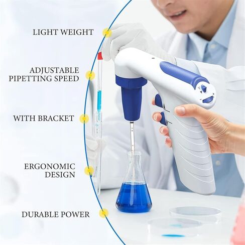 COYEUX High Accuracy Electric Pipettor, Pipette Pump Controller, Range Range 0.1-200ML, for Biology Chemical Laboratory in Kuwait