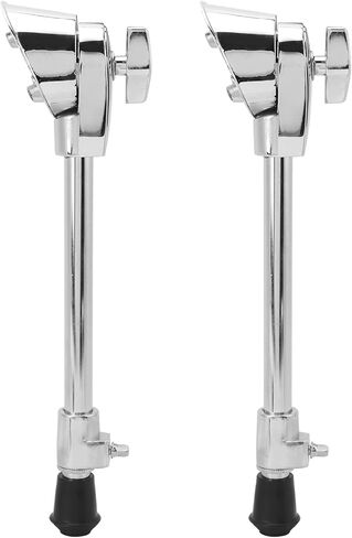 Drfeify Stable Bass Drum Leg مع لمسة نهائية من الكروم، حامل طبل مقاوم للصدأ للملحقات الموسيقية، 2 Pack Jazz Leg in Saudi Arabia