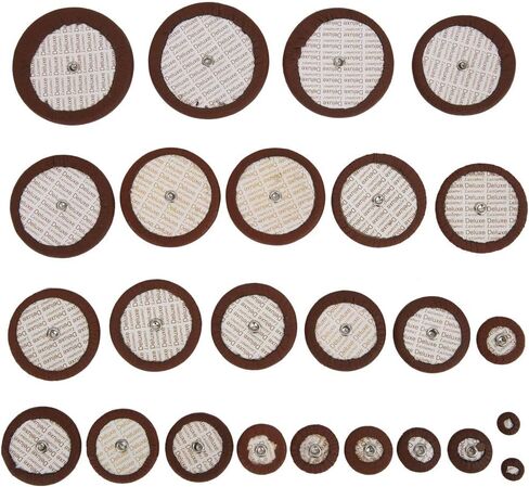 Alto Sax Pads Replacement, 25Pcs Multi Size Alto Sax Replacement pads Long Life, Thin Leather Alto Saxophone Pads for Tenor Saxophone Accessories from 9 to 52mm in Saudi Arabia