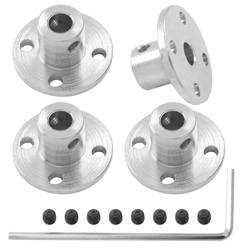 4 Pcs 8mm Rigid Flange Coupling Connector, Guide Coupler Accessory Shaft Support, Shaft Axis Fittings for DIY RC Model Motors in Saudi Arabia