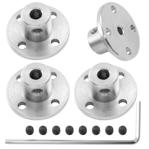 4 Pcs 8mm Rigid Flange Coupling Connector, Guide Coupler Accessory Shaft Support, Shaft Axis Fittings for DIY RC Model Motors in Saudi Arabia