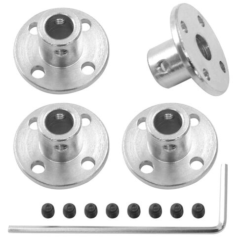 4 Pcs 8mm Rigid Flange Coupling Connector, Guide Coupler Accessory Shaft Support, Shaft Axis Fittings for DIY RC Model Motors in Saudi Arabia