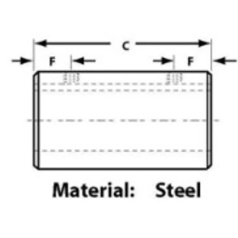 New 1" Round Bore Steel Shaft Rigid Coupler Coupling with 1/4" Keyway SHFTR-1604 in Kuwait