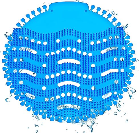 10 PCS Urinal Screen Deodorizer, 3D Wave Anti-Splash Urinal Cakes Guards Odor Protection Mats, 30 Day Long-Lasting Ocean Scented Fresh Pads for Men's Toilets in Bathroom Office Schools Hotels in Kuwait