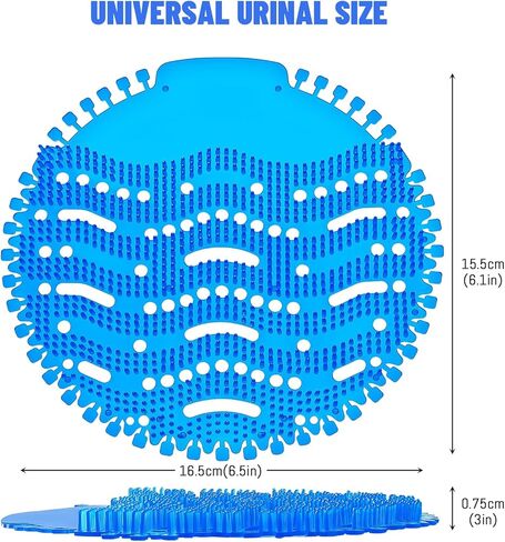 10 PCS Urinal Screen Deodorizer, 3D Wave Anti-Splash Urinal Cakes Guards Odor Protection Mats, 30 Day Long-Lasting Ocean Scented Fresh Pads for Men's Toilets in Bathroom Office Schools Hotels in Kuwait