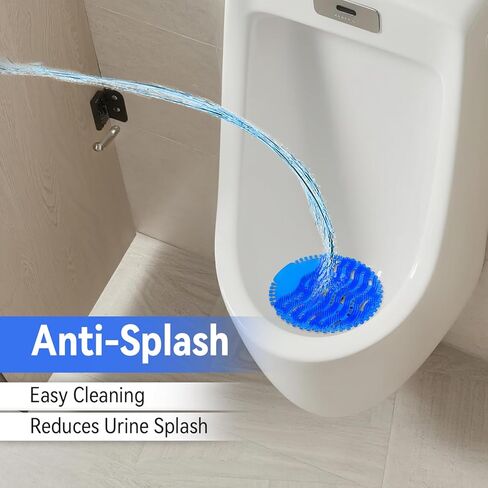 10 PCS Urinal Screen Deodorizer, 3D Wave Anti-Splash Urinal Cakes Guards Odor Protection Mats, 30 Day Long-Lasting Ocean Scented Fresh Pads for Men's Toilets in Bathroom Office Schools Hotels in Kuwait
