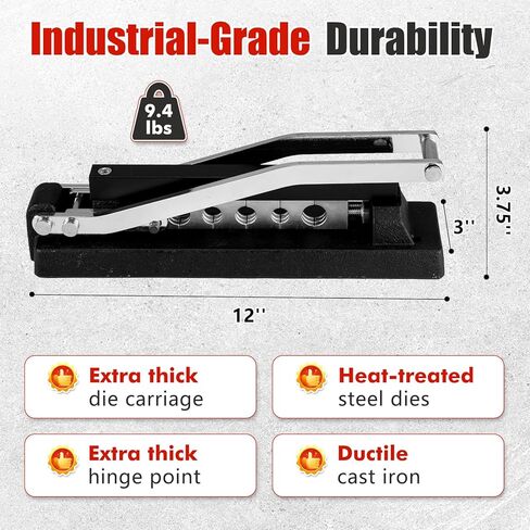 Heavy Duty Bench Hose Crimper Tool - Professional Grade Manual Crimper for 1/4", 5/16", 3/8" Air, PVC & Rubber Hoses, Mountable Workbench Repair Tool in Kuwait