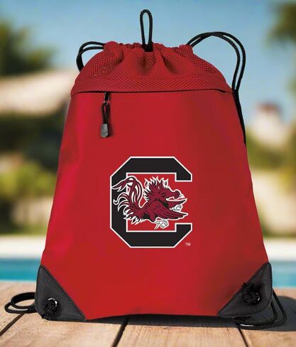 Broad Bay University of South Carolina Drawstring Backpack Bag South Carolina Gamecocks Cinch Pack - UNIQUE MESH & MICROFIBER in Saudi Arabia
