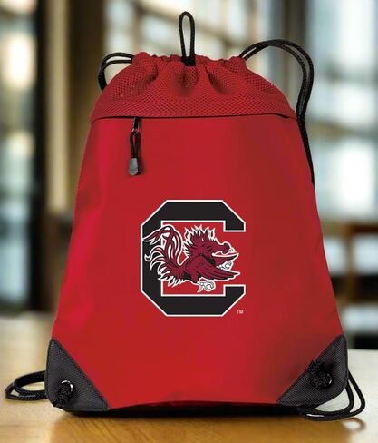Broad Bay University of South Carolina Drawstring Backpack Bag South Carolina Gamecocks Cinch Pack - UNIQUE MESH & MICROFIBER in Saudi Arabia
