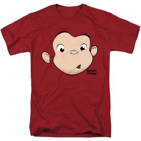 Popfunk Classic Curious George Face Adult T Shirt & Stickers