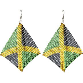 Jamaica Flag Dangle Earrings in Saudi Arabia