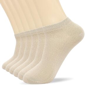 6 أزواج للرجال من جوارب الكاحل الشبكية الرقيقة والممتصة للرطوبة ذات القطع المنخفض بدون عرض in Kuwait