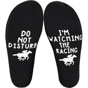 Personalised Cotton Horse Racing Socks, Novelty Gift Idea, Custom Designed, Fathers Day,Birthday,Stocking Gift