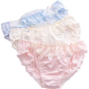 YOMORIO Cute Anime Panties Strappy Schoolgirl Milk Silk Briefs Japanese Lingerie Multicoloured
