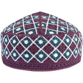 Kufi Men's Unisex Skull Cap Colorful Women's Designer Solid Hat Hand Embroidered Kufi Caps Knitted Beanie Summer Headwear