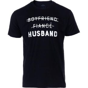 Boyfriend Fiance Husband Promotion | Funny Groom Joke New Hubby Wedding Humor Marriage Saying Cute Dude Men's T-Shirt
