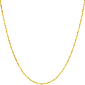 LIFETIME JEWELRY 1.2mm Flat Cobra Chain Necklace for Men & Women 24k Gold Plated
