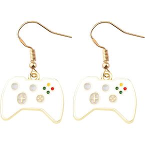 coadipress Game Handle Earrings for Women Girls Unique Cartoon Anime Electronic Video Game Dangle Drop Game Controller Earrings Enthusiast Gamer Lover Jewelry Gifts