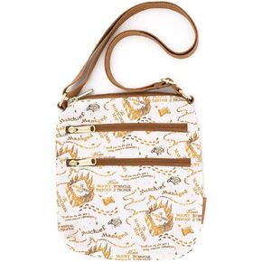 Loungefly x Harry Potter Marauders Map Allover Print Nylon Passport Bag
