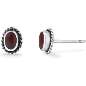 Boma Jewelry Sterling Silver Oval Rope Texture Stud Earrings