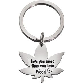 Weed Keychain Marijuana Keychain Stoner Gifts for Weed Lovers Funny Gift for Boyfriend Husband