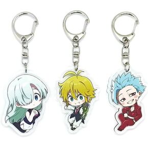 Inc. - Set of 3 The Seven Deadly Sins Acrylic Keychain Meliodas, Elizabeth Liones, Ban v2