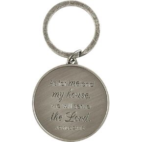 Dicksons Me And My House Brushed Silver Tone 2.5 Inch Pewter Keychain Ring Accessory