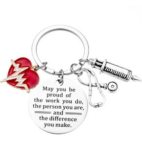 SCRDPRAD Nurse Gifts for Women,Nurse Krychain,Heart Pendant Charm Keychain,Nurse Appreciation Gifts Doctor Gifts Keychain