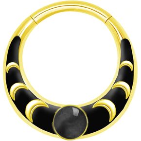 16G 316L Colorful Septum Rings Hoop 8mm/10mm Stainless Steel Segment Nose Rings Cartilage Clicker Hoop Earrings for Rook, Daith, Tragus for Women Men