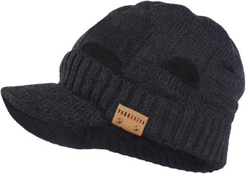 Stylish Beanie with Visor - Knit Hat with Brim for Men and Women - Radar Cap in Saudi Arabia