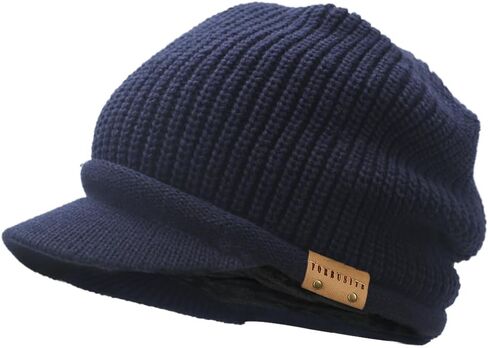 Stylish Beanie with Visor - Knit Hat with Brim for Men and Women - Radar Cap in Saudi Arabia