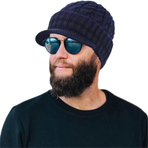 Stylish Beanie with Visor - Knit Hat with Brim for Men and Women - Radar Cap in Saudi Arabia