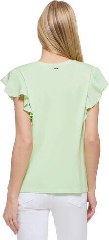 DKNY Women's Everyday Flutter Sleeve Knit Top in Saudi Arabia